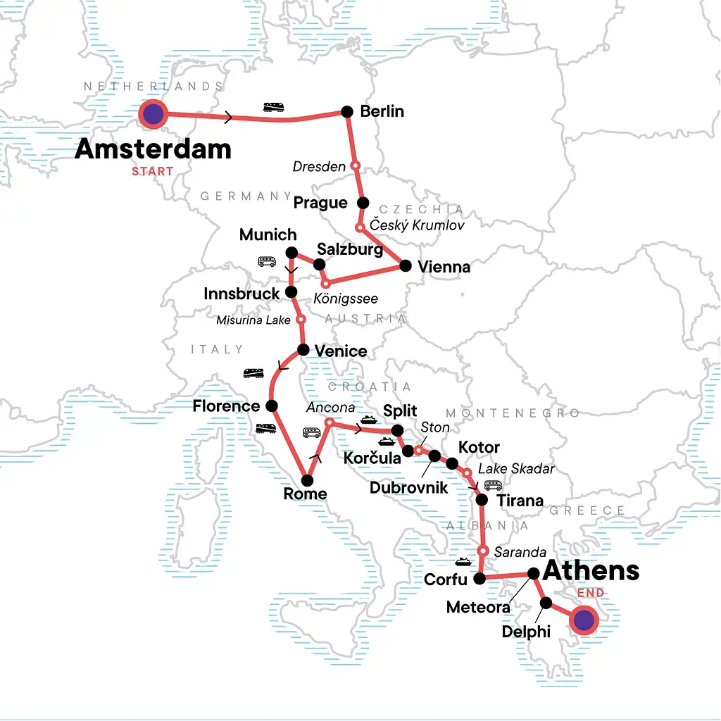 34 Day Ultimate Europe: Berlin, Tuscany & Greek Temples | G Adventures 18-35's