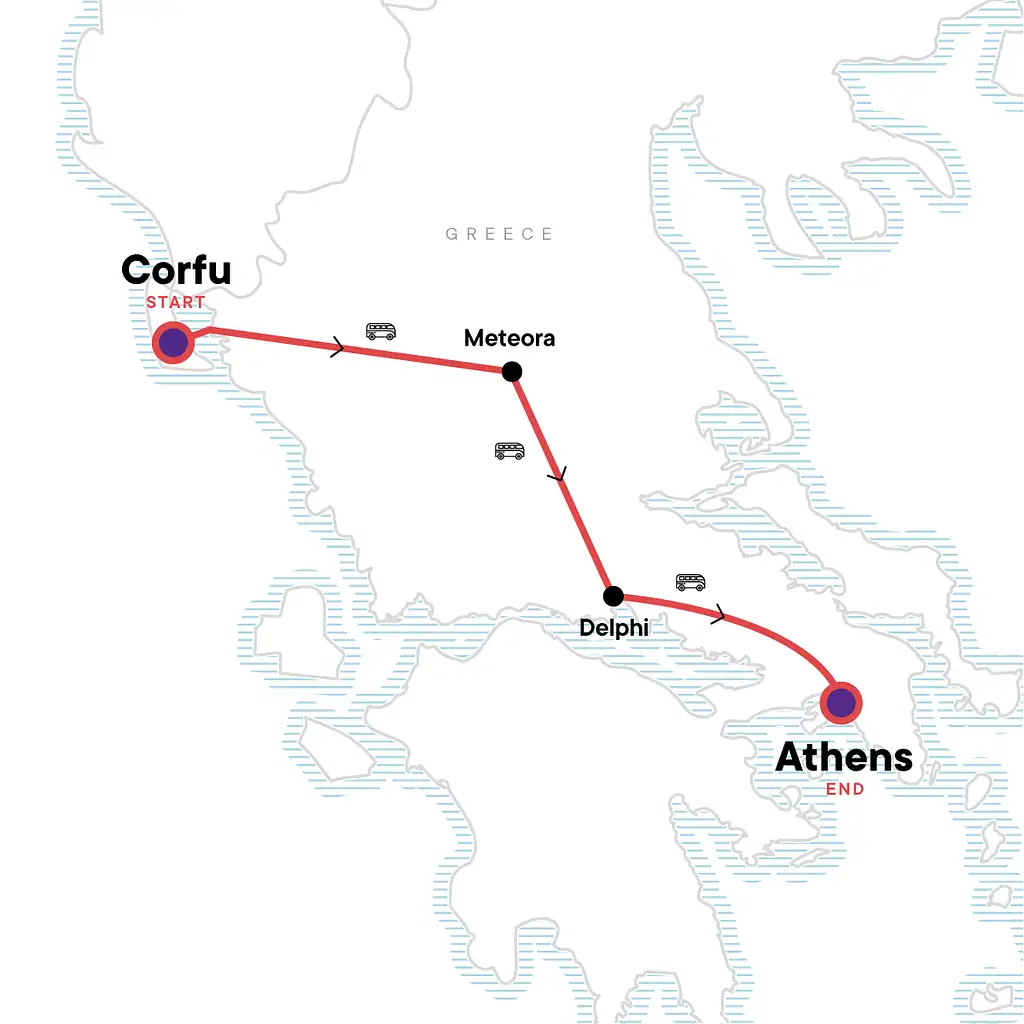 5 Day Greece Escape: Corfu, Athens & Sky-High Monasteries | G Adventures 18-35's