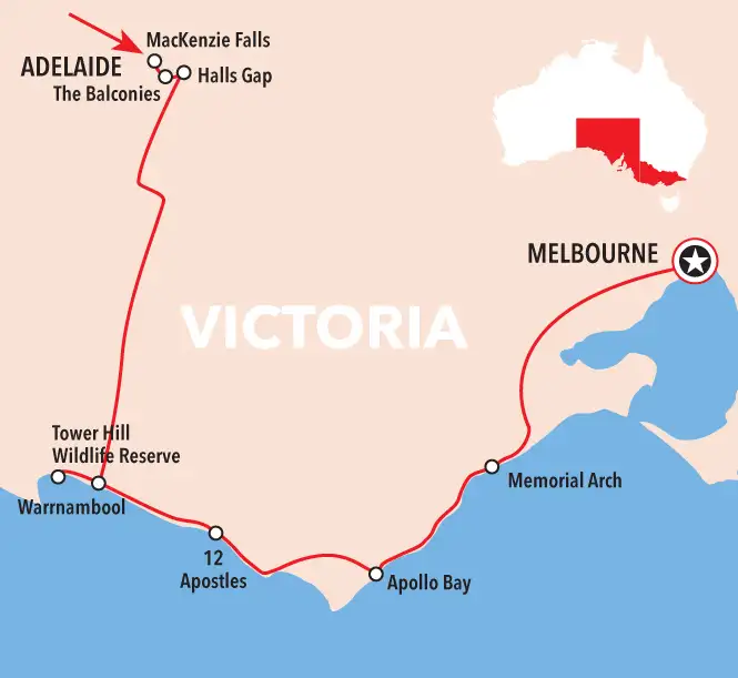 3 Day Great Ocean Road & Grampians Tour | Adelaide to Melbourne